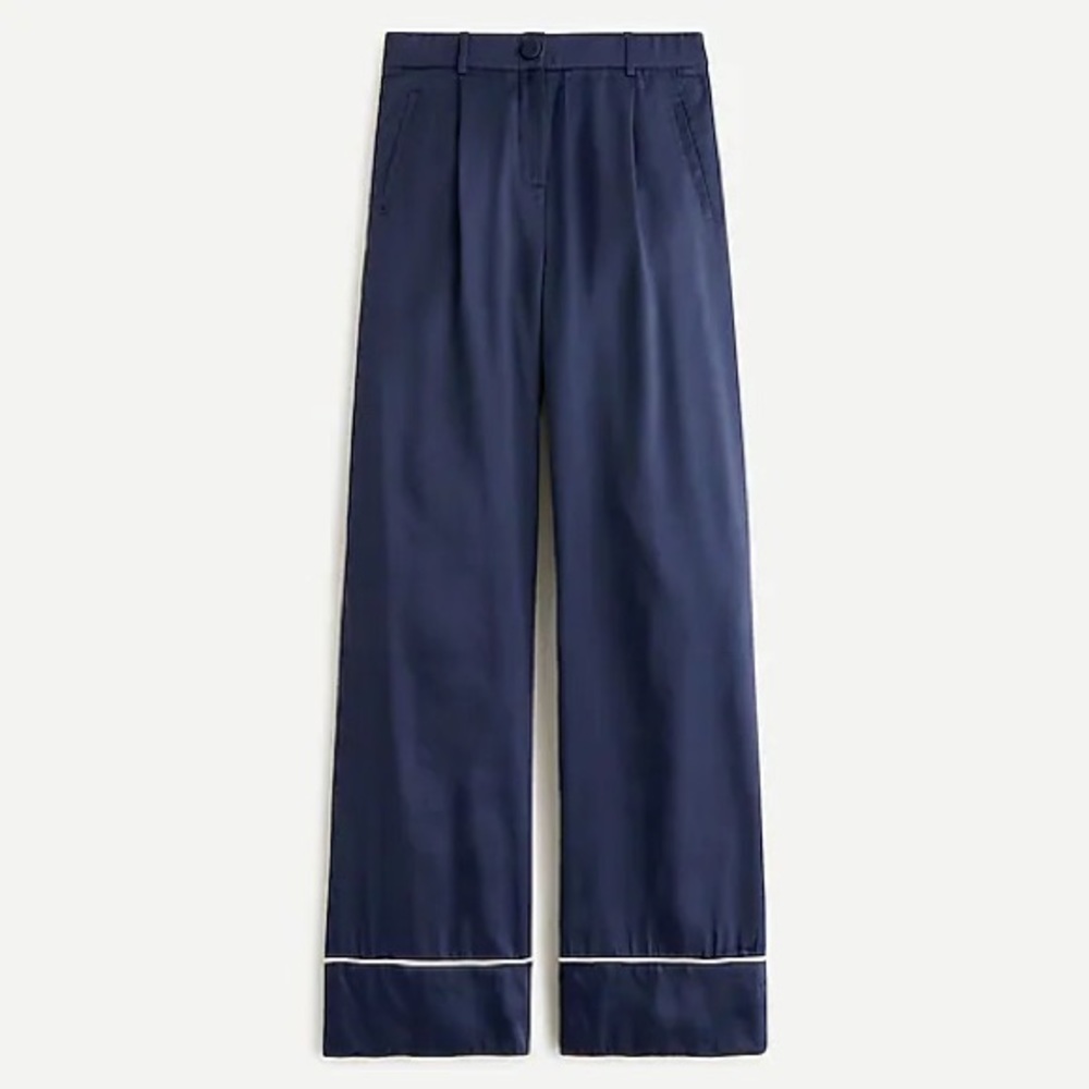 Drapey Full-Length wide-leg silk pants Silky pants
